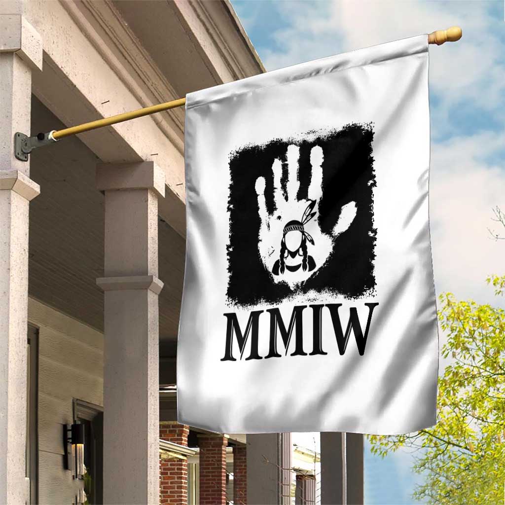 Stop MMIW Garden Flag Voices For Stolen Sisters Red Handprint Graphic TS12 Print Your Wear