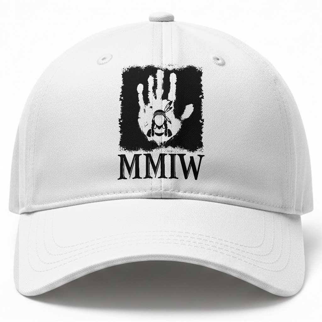 Stop MMIW Baseball Cap Voices For Stolen Sisters Red Handprint Graphic TS12 Print Your Wear