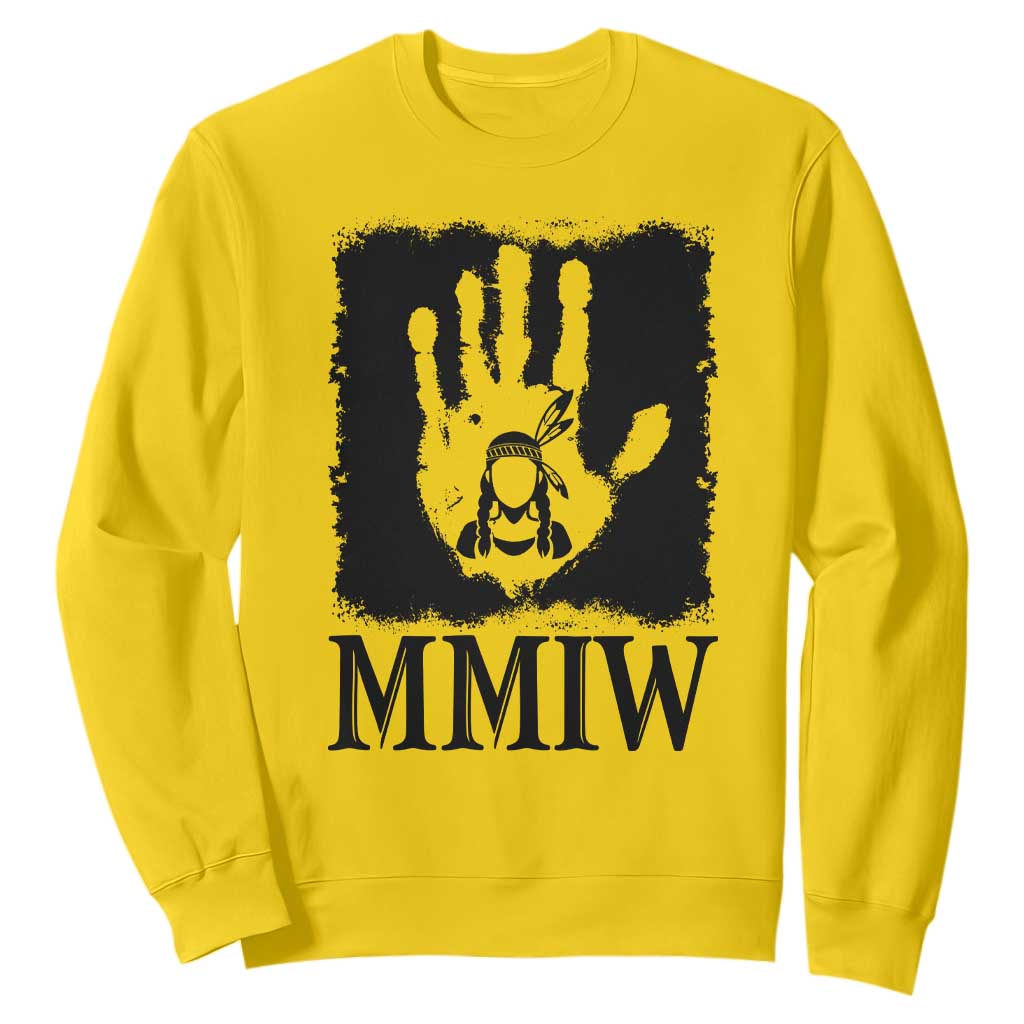 Stop MMIW Sweatshirt Voices For Stolen Sisters Red Handprint Graphic TS12 Daisy Print Your Wear
