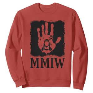 Stop MMIW Sweatshirt Voices For Stolen Sisters Red Handprint Graphic TS12 Red Print Your Wear