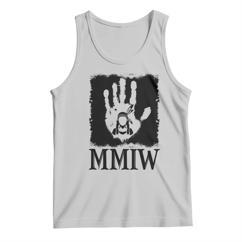 Stop MMIW Tank Top Voices For Stolen Sisters Red Handprint Graphic TS12 Ash Print Your Wear