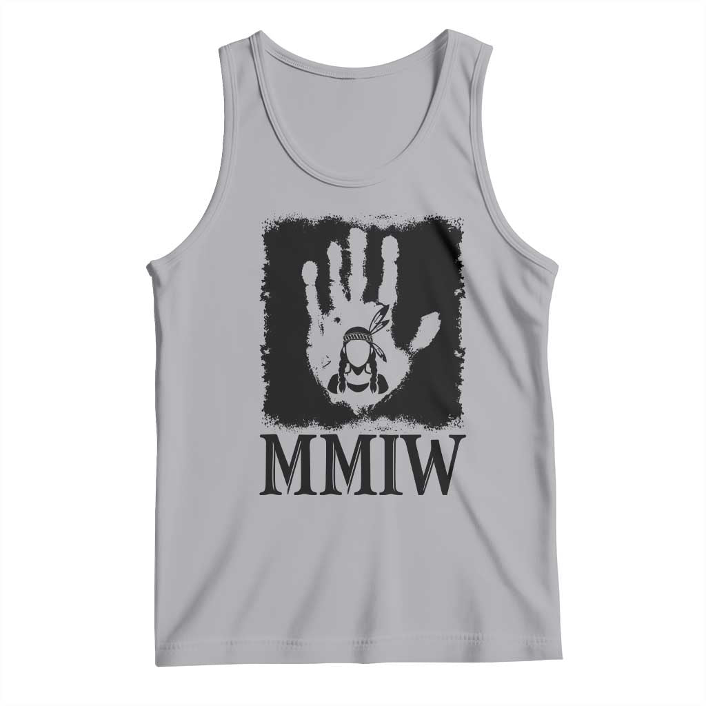 Stop MMIW Tank Top Voices For Stolen Sisters Red Handprint Graphic TS12 Athletic Heather Print Your Wear
