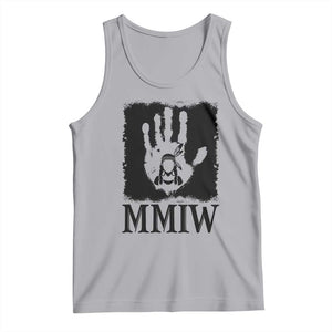 Stop MMIW Tank Top Voices For Stolen Sisters Red Handprint Graphic TS12 Athletic Heather Print Your Wear