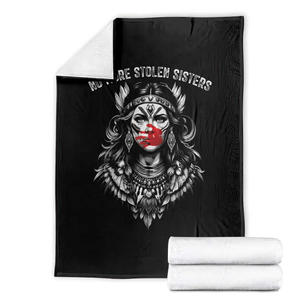 MMIW Awareness Support Throw Blanket No More Stolen Sisters TS12 Black Print Your Wear