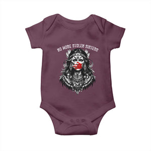 MMIW Awareness Support Baby Onesie No More Stolen Sisters TS12 Maroon Print Your Wear