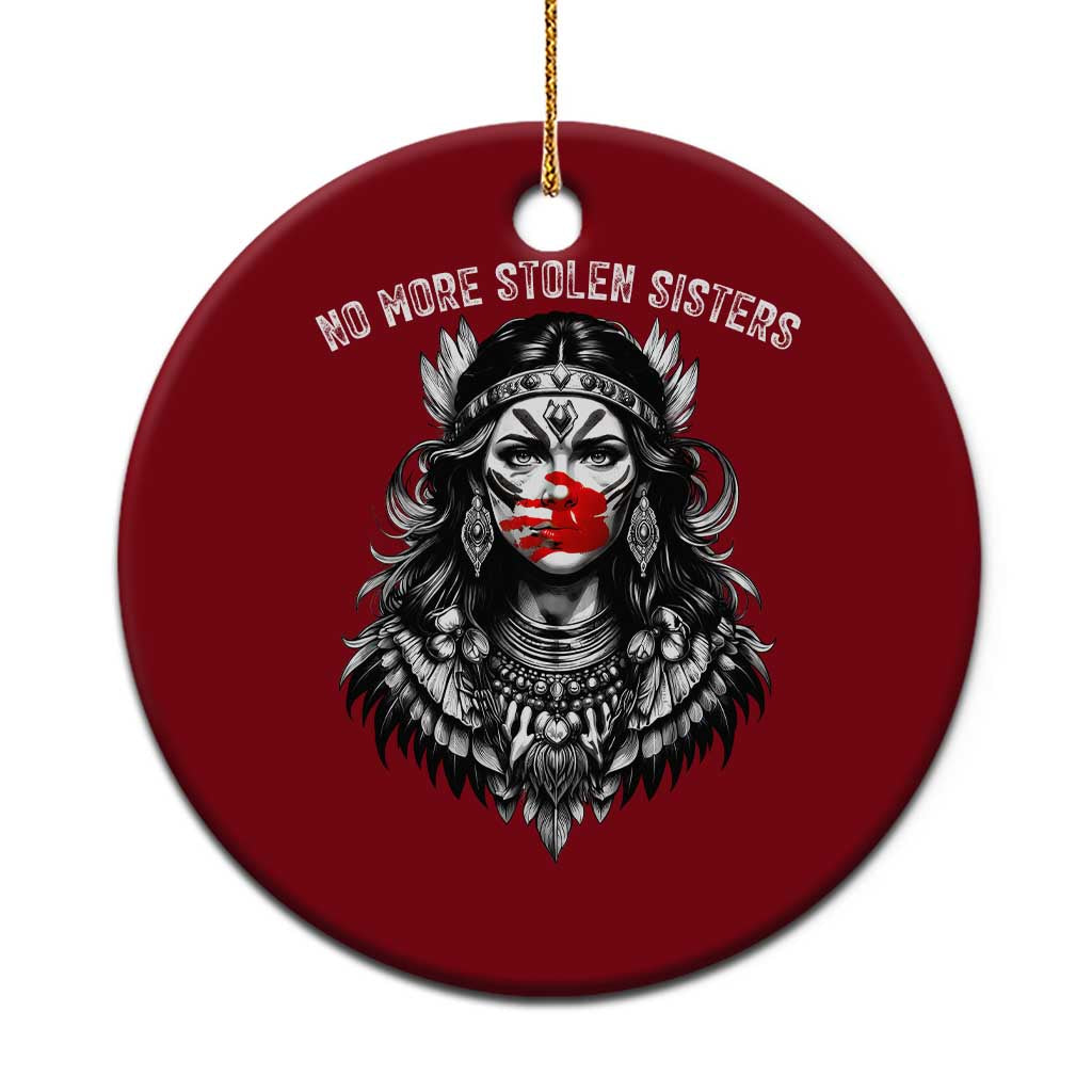 MMIW Awareness Support Ceramic Ornament No More Stolen Sisters TS12 1pc Red Print Your Wear