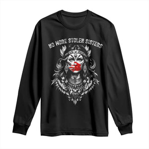 MMIW Awareness Support Long Sleeve Shirt No More Stolen Sisters TS12 Black Print Your Wear