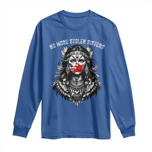 MMIW Awareness Support Long Sleeve Shirt No More Stolen Sisters TS12 Royal Blue Print Your Wear