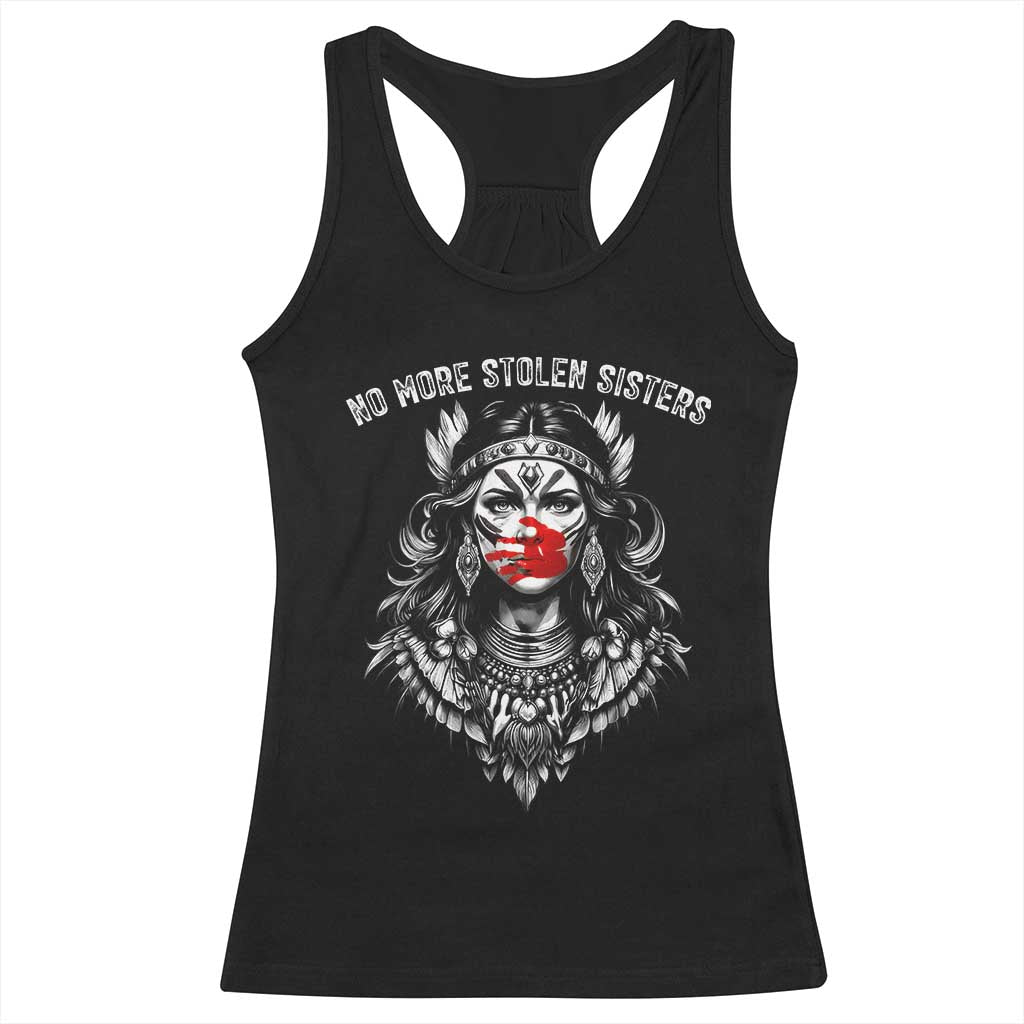 MMIW Awareness Support Racerback Tank Top No More Stolen Sisters TS12 Black Print Your Wear