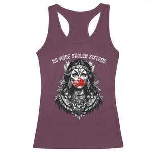 MMIW Awareness Support Racerback Tank Top No More Stolen Sisters TS12 Maroon Print Your Wear