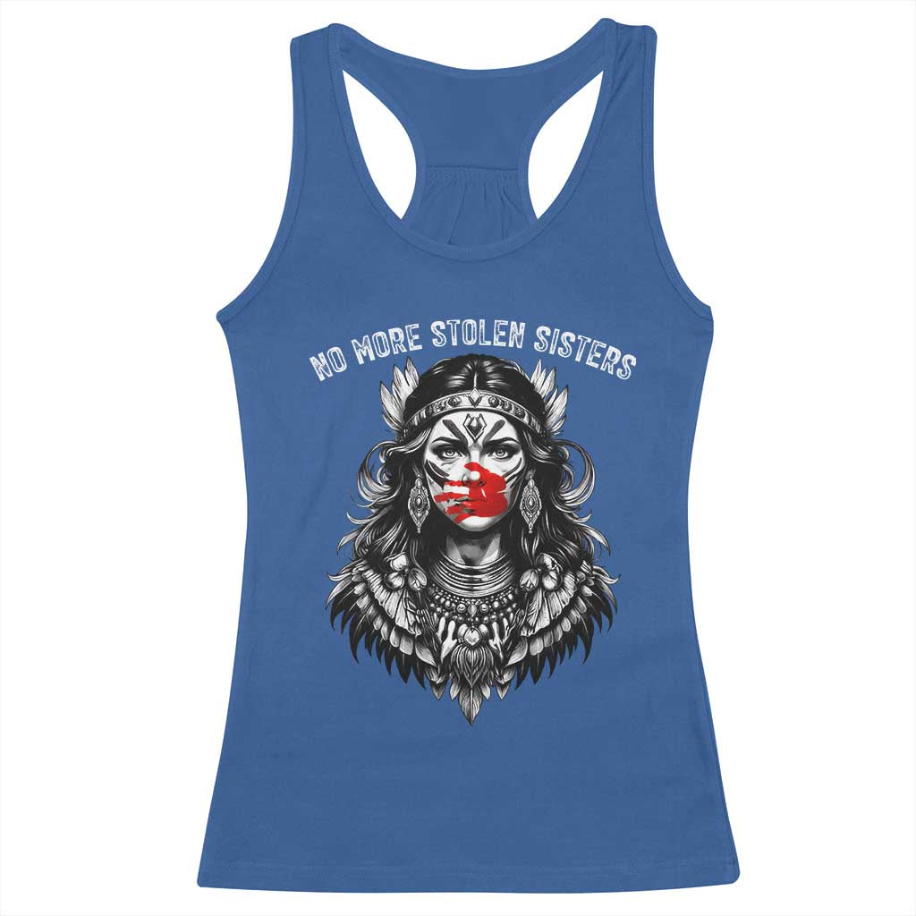 MMIW Awareness Support Racerback Tank Top No More Stolen Sisters TS12 Royal Blue Print Your Wear