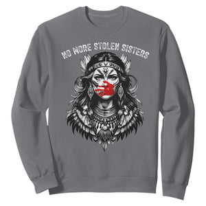 MMIW Awareness Support Sweatshirt No More Stolen Sisters TS12 Charcoal Print Your Wear