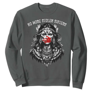 MMIW Awareness Support Sweatshirt No More Stolen Sisters TS12 Dark Heather Print Your Wear