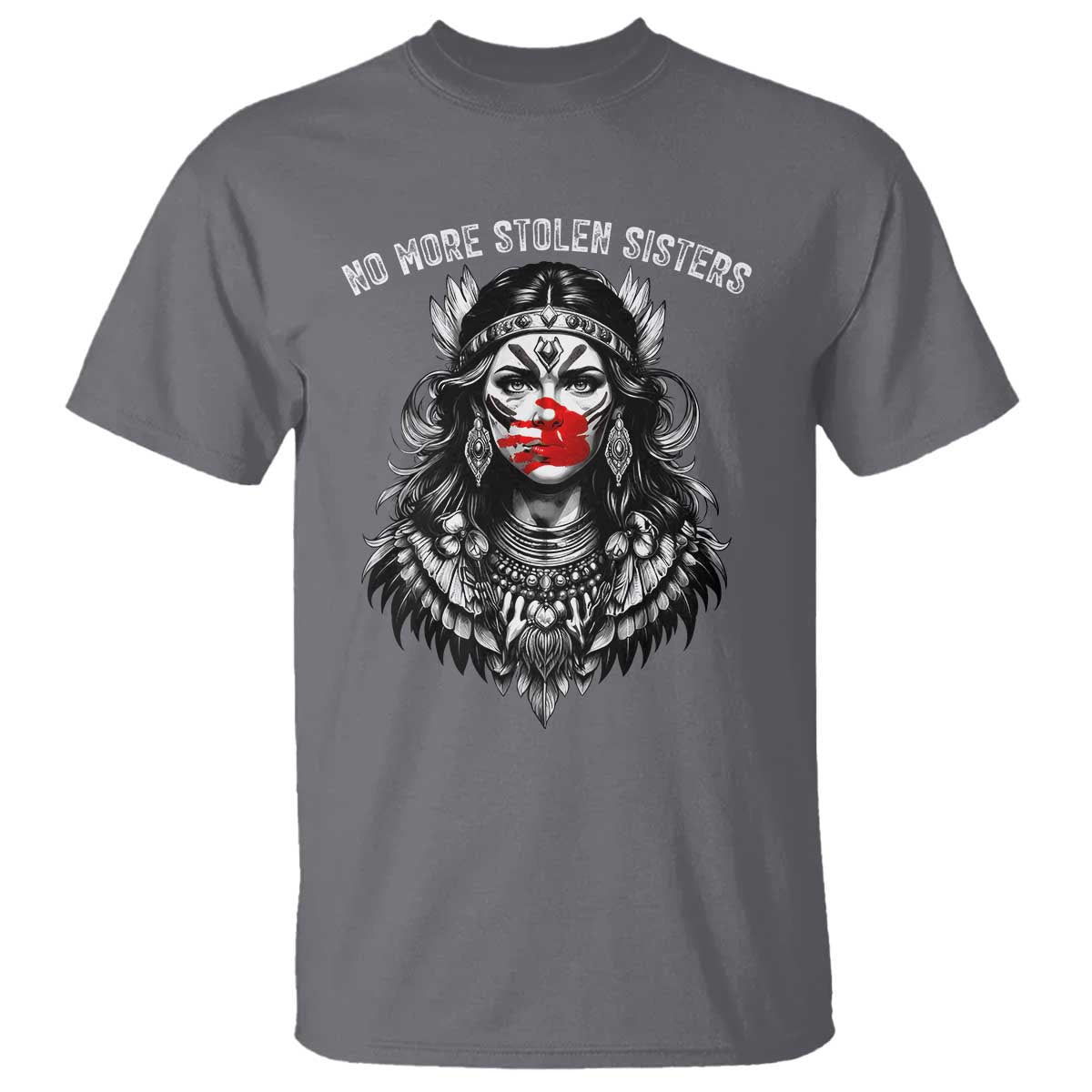 MMIW Awareness Support T Shirt No More Stolen Sisters TS12 Charcoal Print Your Wear