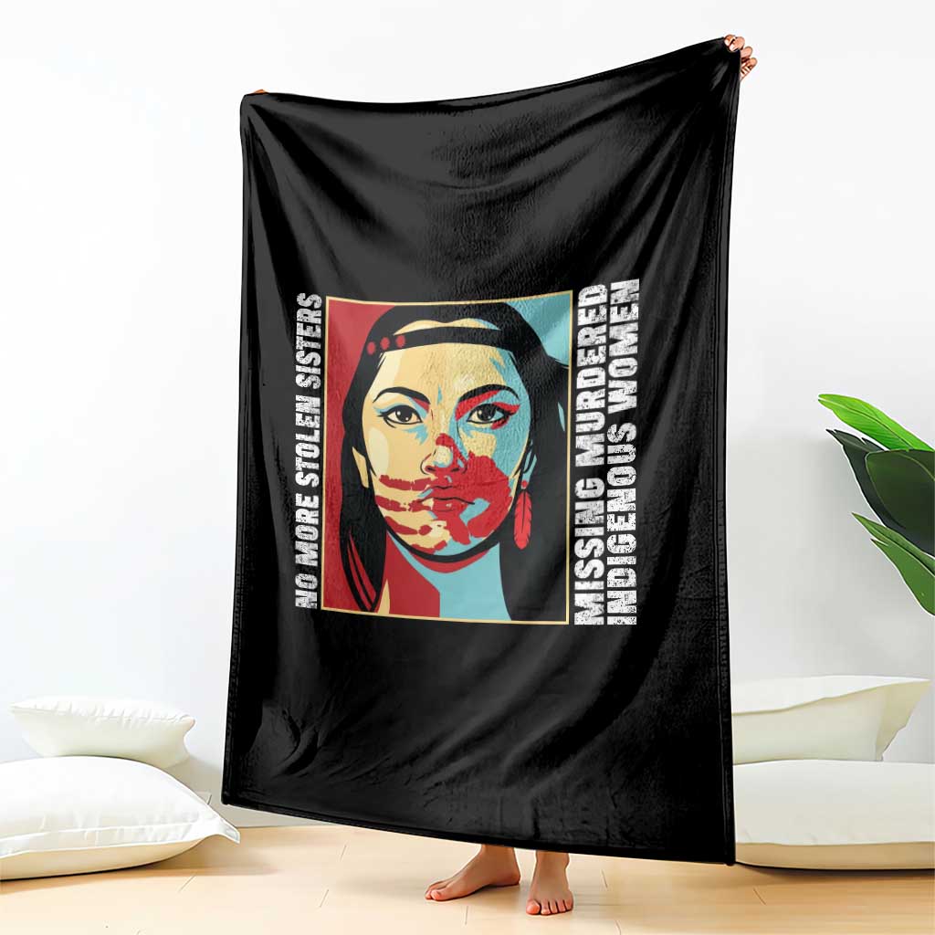 MMIW Awareness Support Throw Blanket Voices For Stolen Sisters Native American TS12 Print Your Wear