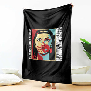 MMIW Awareness Support Throw Blanket Voices For Stolen Sisters Native American TS12 Print Your Wear