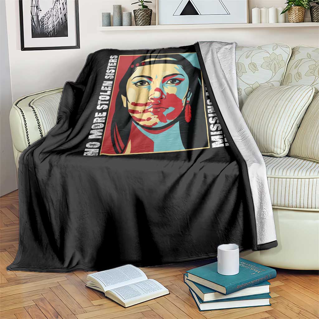 MMIW Awareness Support Throw Blanket Voices For Stolen Sisters Native American TS12 Print Your Wear