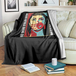 MMIW Awareness Support Throw Blanket Voices For Stolen Sisters Native American TS12 Print Your Wear