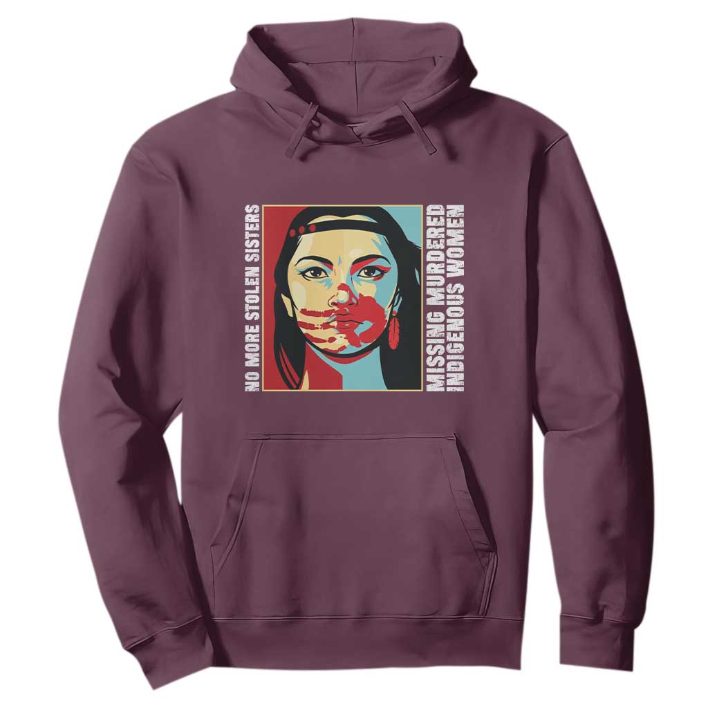 MMIW Awareness Support Hoodie Voices For Stolen Sisters Native American TS12 Maroon Print Your Wear