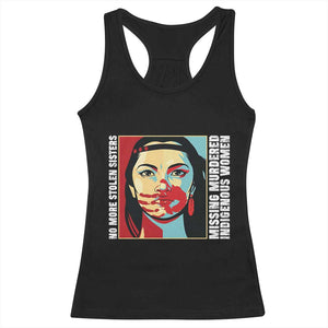 MMIW Awareness Support Racerback Tank Top Voices For Stolen Sisters Native American TS12 Black Print Your Wear