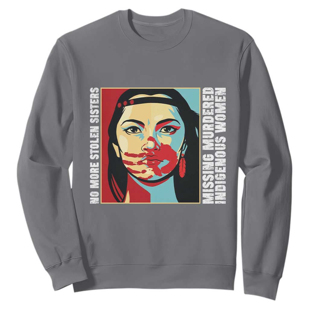 MMIW Awareness Support Sweatshirt Voices For Stolen Sisters Native American TS12 Charcoal Print Your Wear