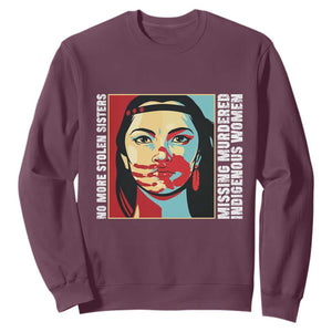 MMIW Awareness Support Sweatshirt Voices For Stolen Sisters Native American TS12 Maroon Print Your Wear