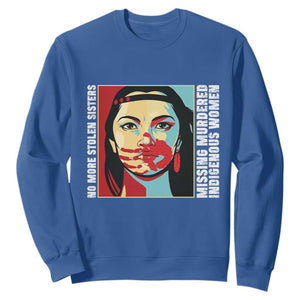 MMIW Awareness Support Sweatshirt Voices For Stolen Sisters Native American TS12 Royal Blue Print Your Wear