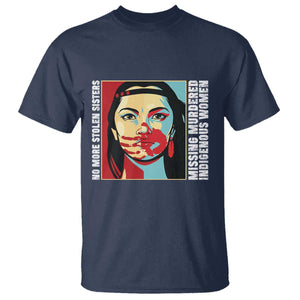 MMIW Awareness Support T Shirt Voices For Stolen Sisters Native American TS12 Navy Print Your Wear