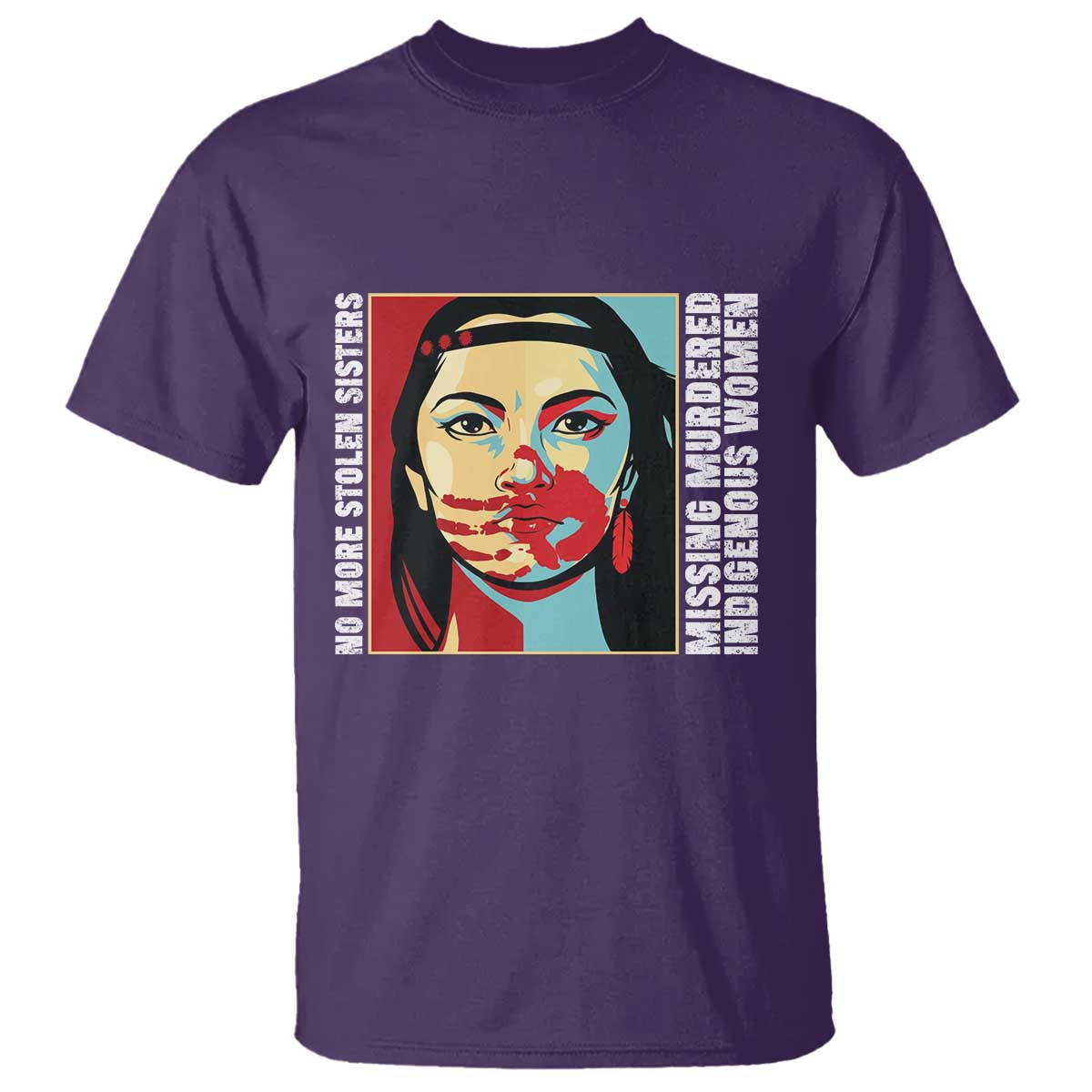 MMIW Awareness Support T Shirt Voices For Stolen Sisters Native American TS12 Purple Print Your Wear