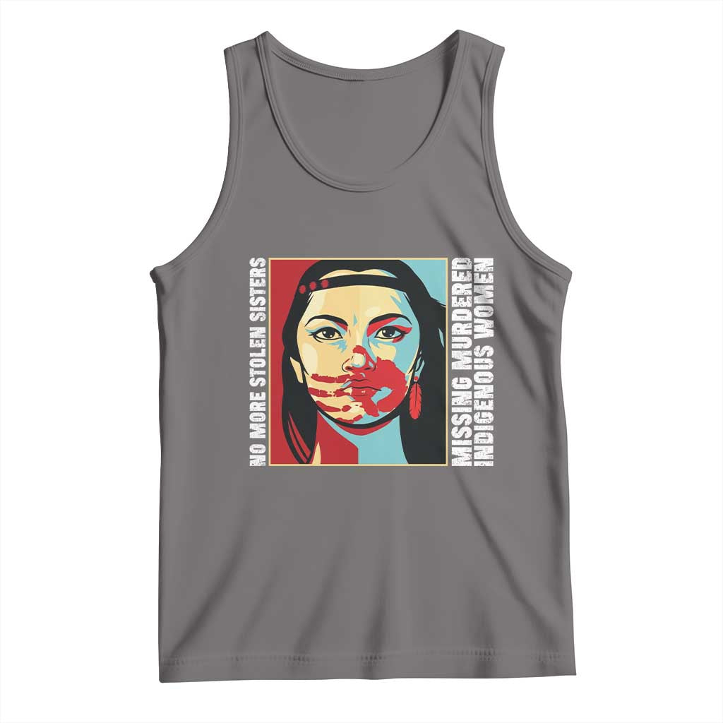 MMIW Awareness Support Tank Top Voices For Stolen Sisters Native American TS12 Deep Heather Print Your Wear