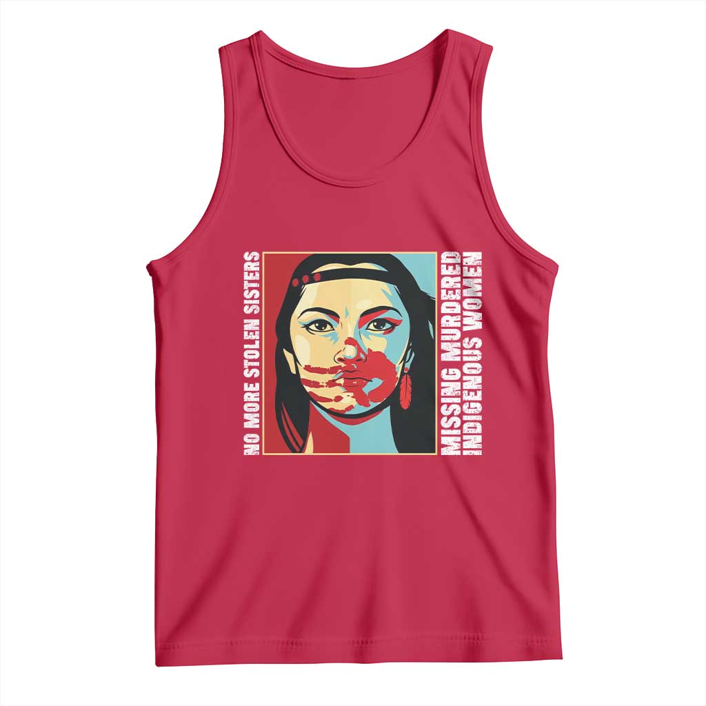 MMIW Awareness Support Tank Top Voices For Stolen Sisters Native American TS12 Red Print Your Wear
