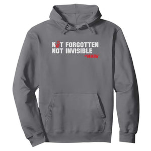 MMIW Awareness Hoodie Not Forgotten Not Invisible Indigenous Women TS12 Charcoal Print Your Wear