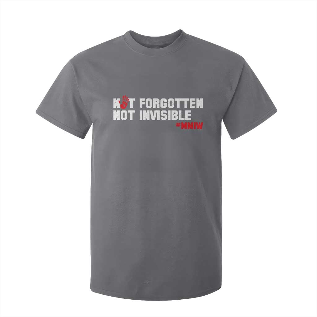 MMIW Awareness T Shirt For Kid Not Forgotten Not Invisible Indigenous Women TS12 Charcoal Print Your Wear