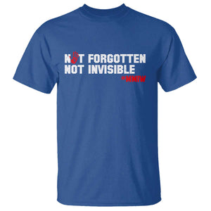 MMIW Awareness T Shirt Not Forgotten Not Invisible Indigenous Women TS12 Royal Blue Print Your Wear