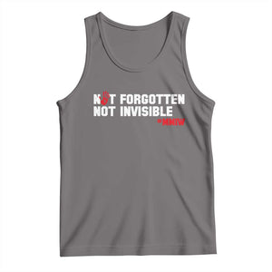 MMIW Awareness Tank Top Not Forgotten Not Invisible Indigenous Women TS12 Deep Heather Print Your Wear