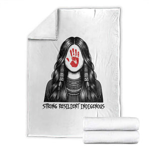 MMIW Strong Resilient Indigenous Throw Blanket Stand With Native Women Support TS12 White Print Your Wear