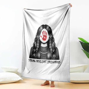 MMIW Strong Resilient Indigenous Throw Blanket Stand With Native Women Support TS12 Print Your Wear
