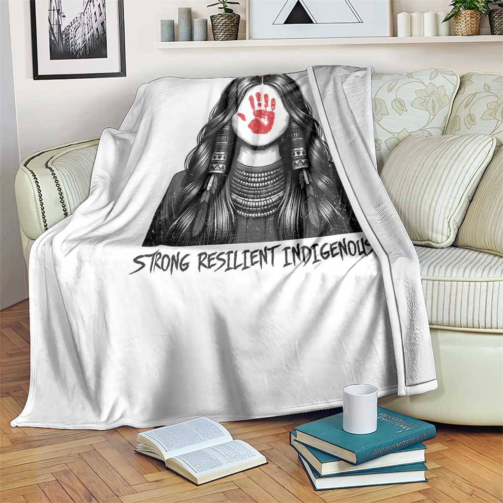 MMIW Strong Resilient Indigenous Throw Blanket Stand With Native Women Support TS12 Print Your Wear