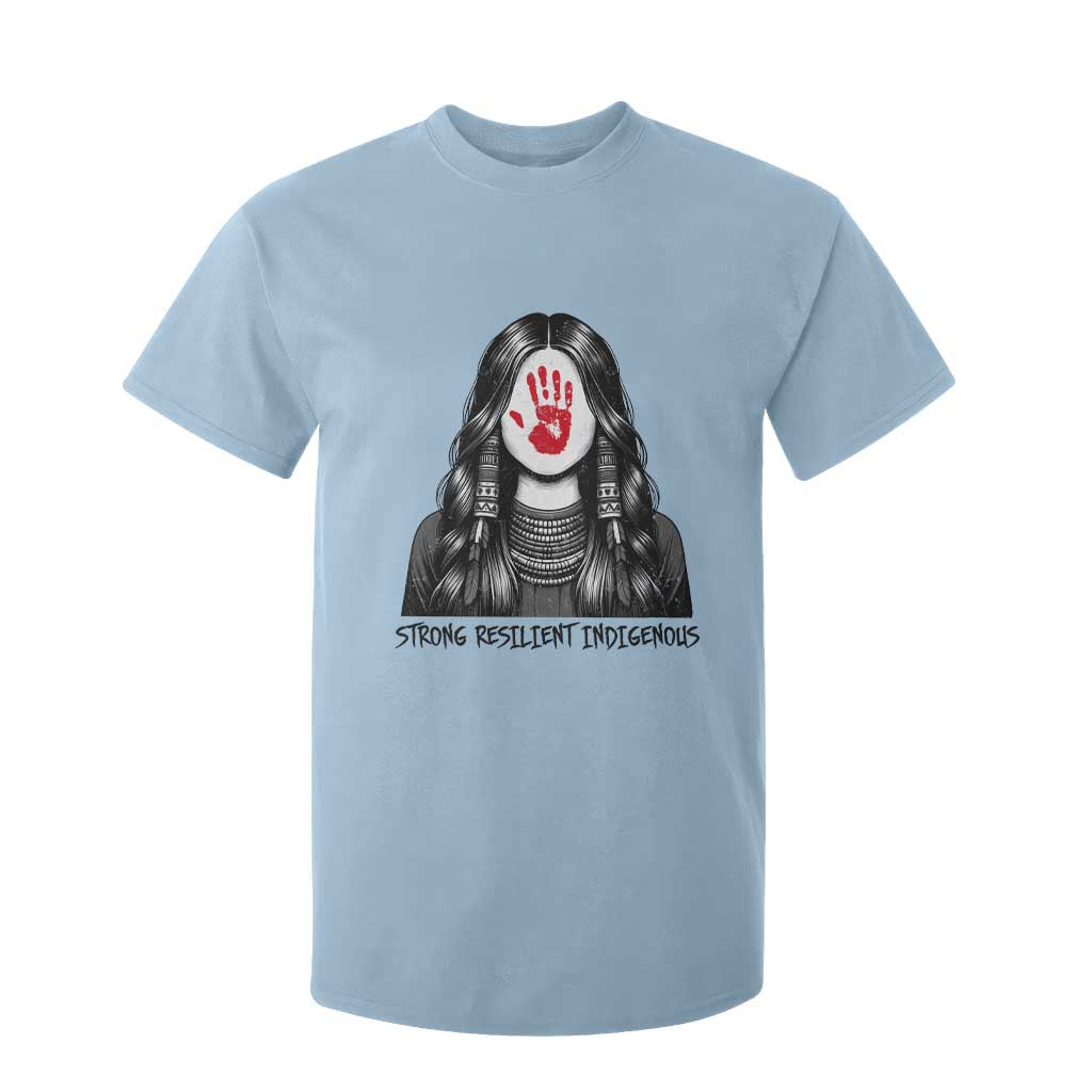MMIW Strong Resilient Indigenous T Shirt For Kid Stand With Native Women Support TS12 Light Blue Print Your Wear