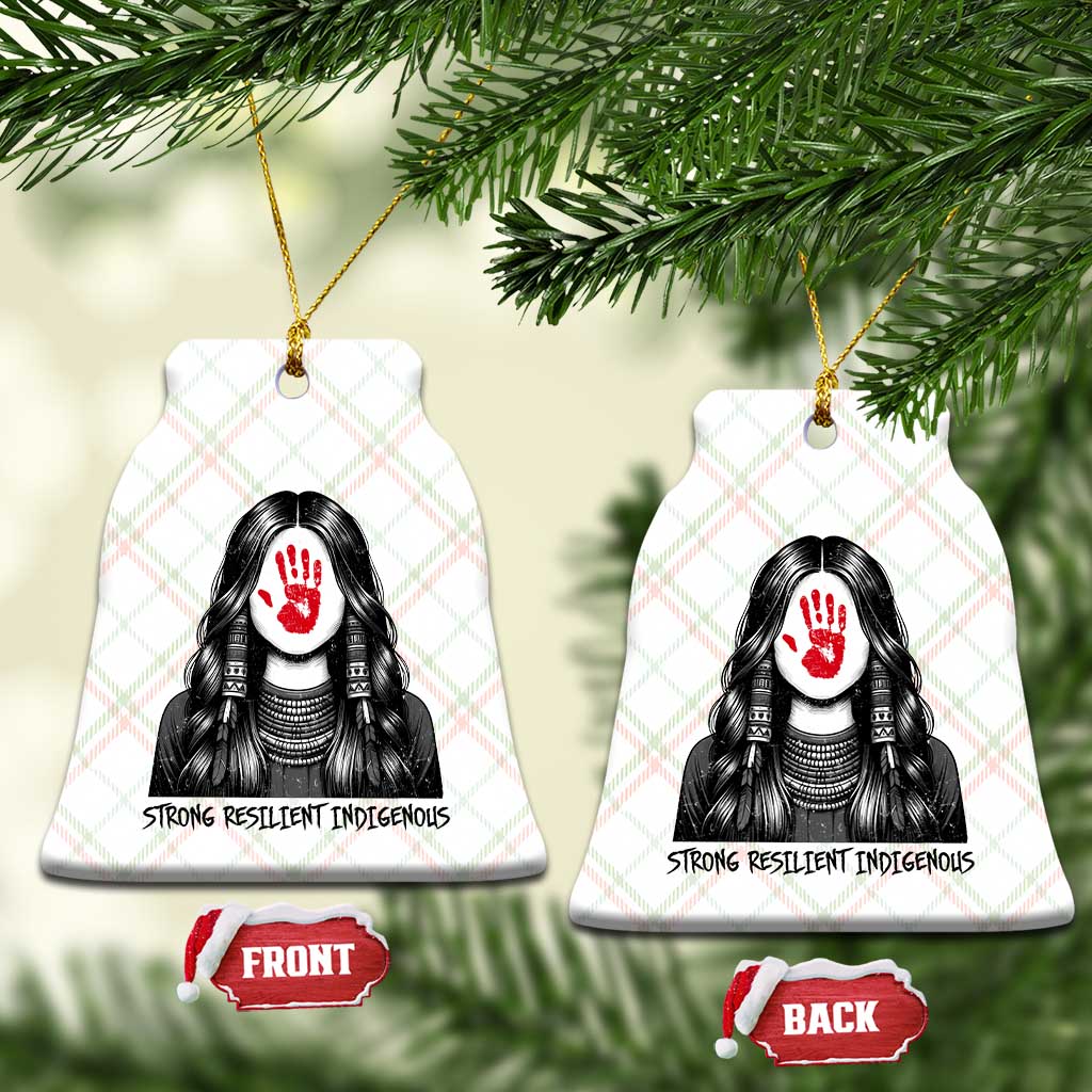 MMIW Strong Resilient Indigenous Ceramic Ornament Stand With Native Women Support TS12 Print Your Wear