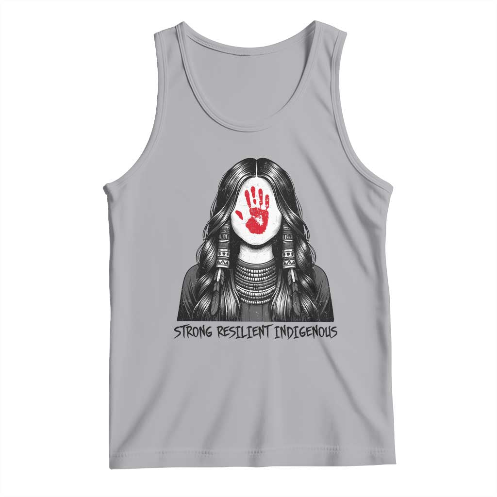 MMIW Strong Resilient Indigenous Tank Top Stand With Native Women Support TS12 Athletic Heather Print Your Wear