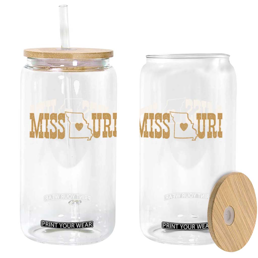 Vintage Missouri State Map Glass Can Midwest Pride Gift TS12 Print Your Wear