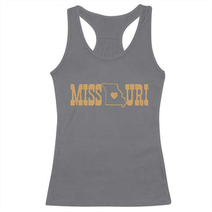 Vintage Missouri State Map Racerback Tank Top Midwest Pride Gift TS12 Charcoal Print Your Wear