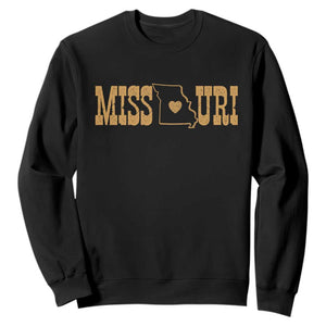 Vintage Missouri State Map Sweatshirt Midwest Pride Gift TS12 Black Print Your Wear