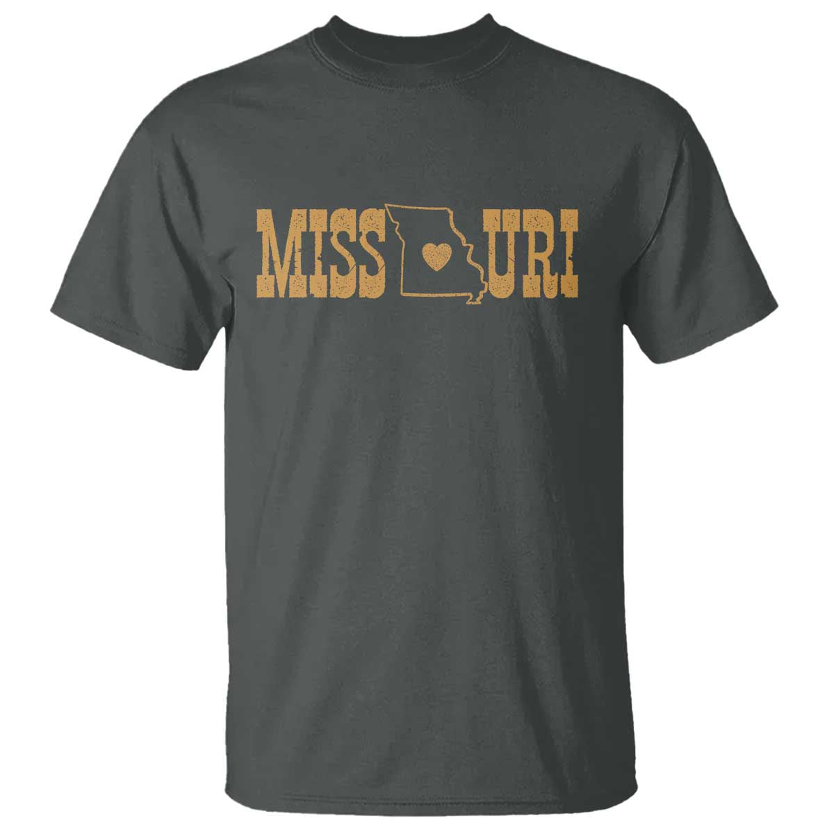 Vintage Missouri State Map T Shirt Midwest Pride Gift TS12 Dark Heather Print Your Wear