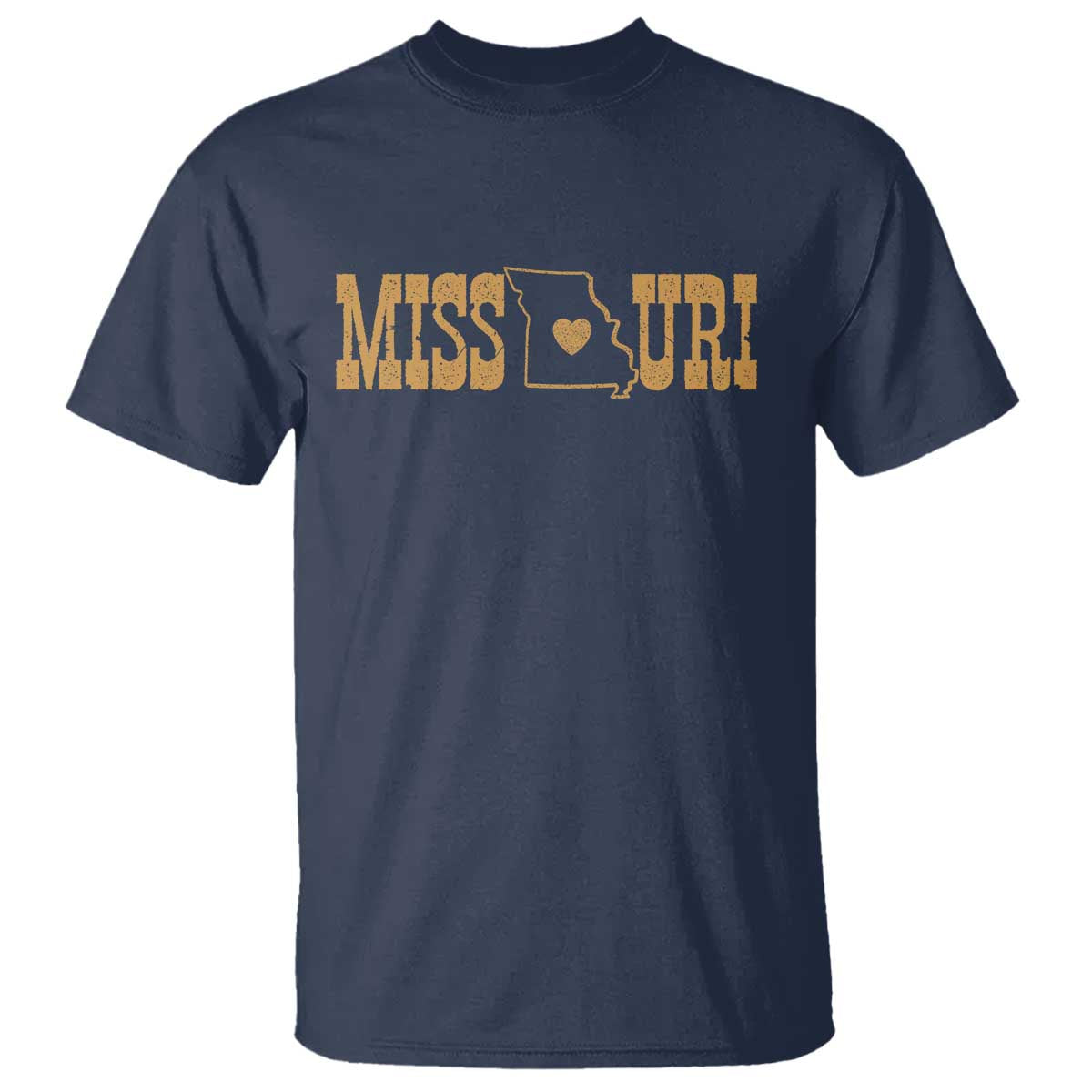 Vintage Missouri State Map T Shirt Midwest Pride Gift TS12 Navy Print Your Wear