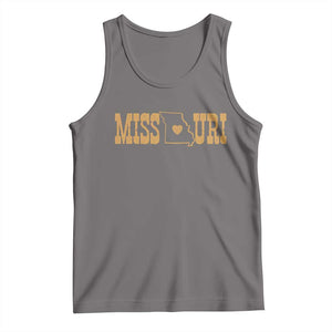 Vintage Missouri State Map Tank Top Midwest Pride Gift TS12 Deep Heather Print Your Wear