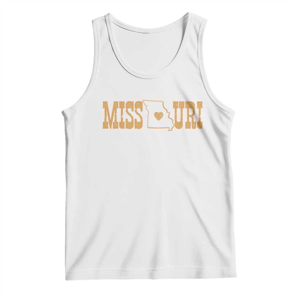 Vintage Missouri State Map Tank Top Midwest Pride Gift TS12 White Print Your Wear