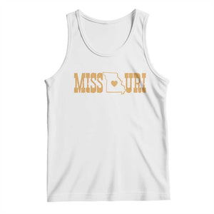 Vintage Missouri State Map Tank Top Midwest Pride Gift TS12 White Print Your Wear
