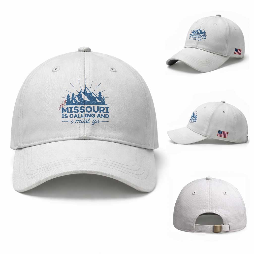 Missouri Traveling Lover Baseball Cap Missouri Is Calling And I Must Go TS12 Baseball Cap Universal Fit White Print Your Wear